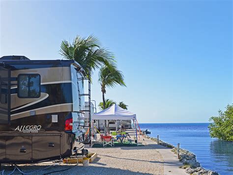 This 28-acre RV resort is open year-round, and its unique location allows the Gulf of Mexico to surround it. . Encore fiesta key